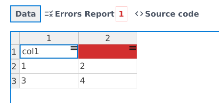 Column name missing error